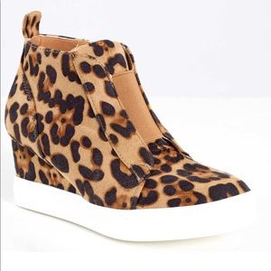 New In Box Ccocci Zoey Leopard Wedge Sneaker